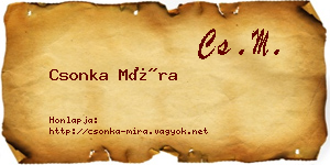 Csonka Míra névjegykártya