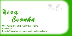 mira csonka business card