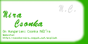 mira csonka business card